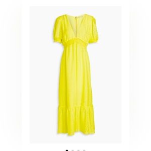 Alice + Olivia yellow lace dress
